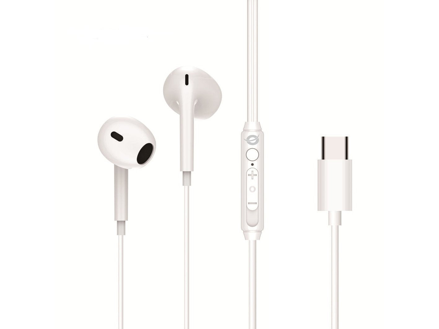 Auricular Intrauditivo Usb-C Conceptronic Brendan02w 1.2m Microfono Controles Color Blanco