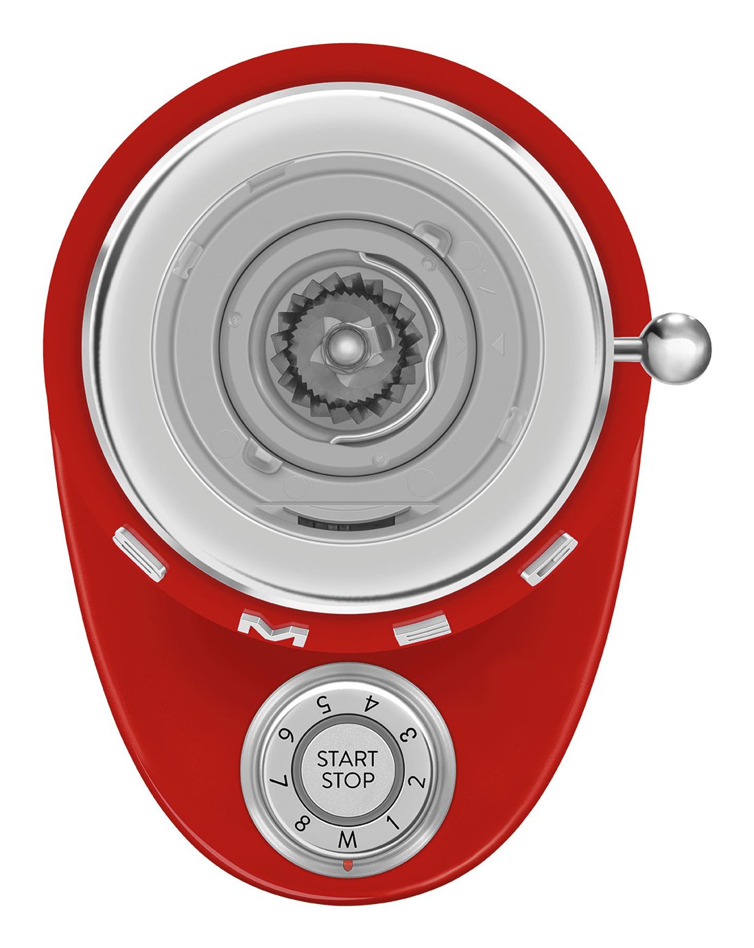 Molinillo De Café Smeg Cgf03rdeu, 15 Niveles De Molienda, Depósito De 240 G, 150 W, Rojo