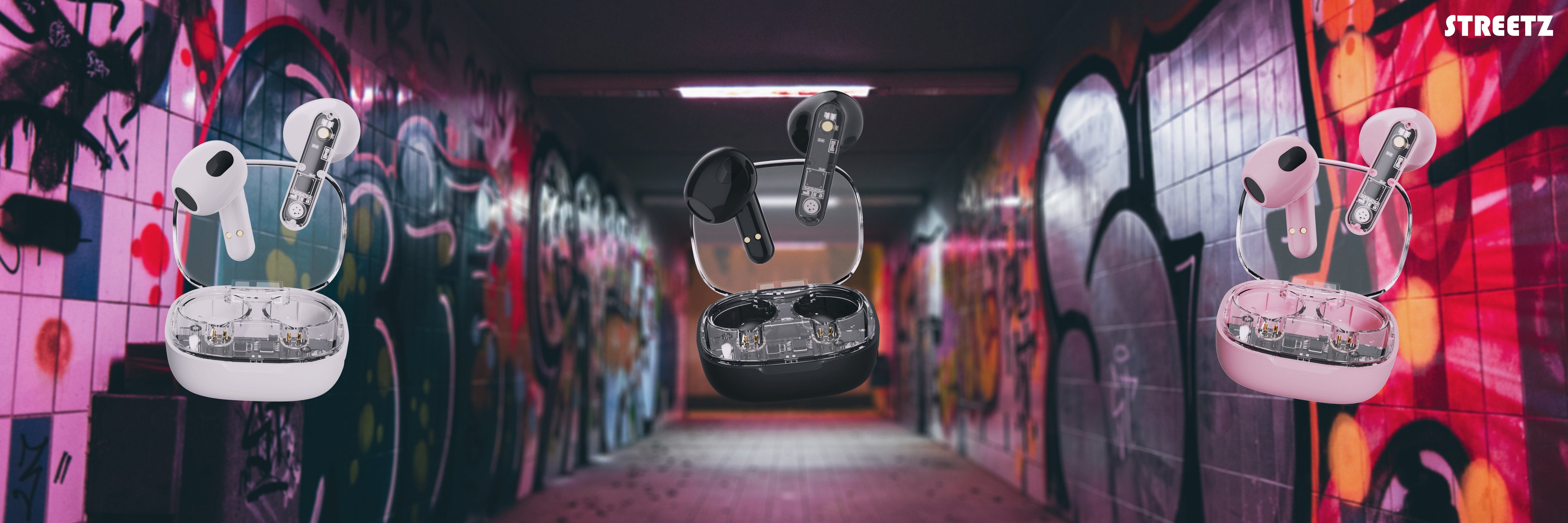 Streetz Bt Tws In-Ear KopfhRer Transparent Schwarz