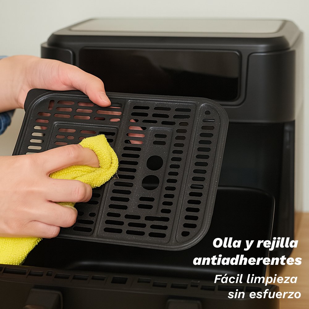Freidora Por Aire Airfryer Sin Aceite Grunkel Dualflexifryer 2800w Capacidad 10l