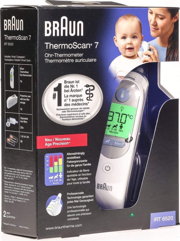 Termómetro Braun Thermoscan® 7 Irt 6520 Clínico Irt 6520