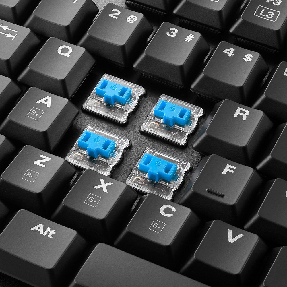 Teclado Gaming (Frances) Sharkoon Purewriter Rgb, Kailh Choc Low Profile Blue