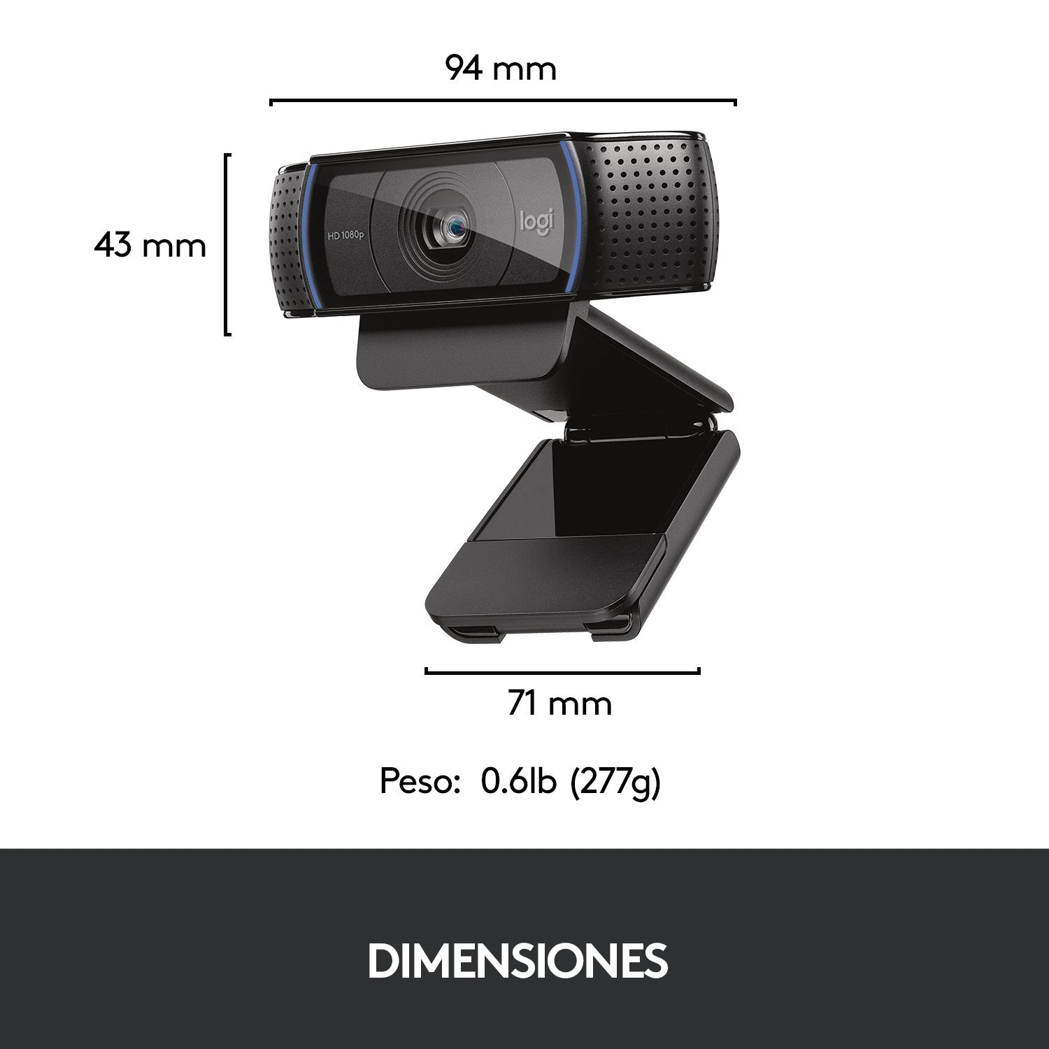 EAN 5099206061309 - Logitech 960-001055 cámara web 3 MP 1920 x 1080 Pixeles USB 2.0 Negro imagen 7