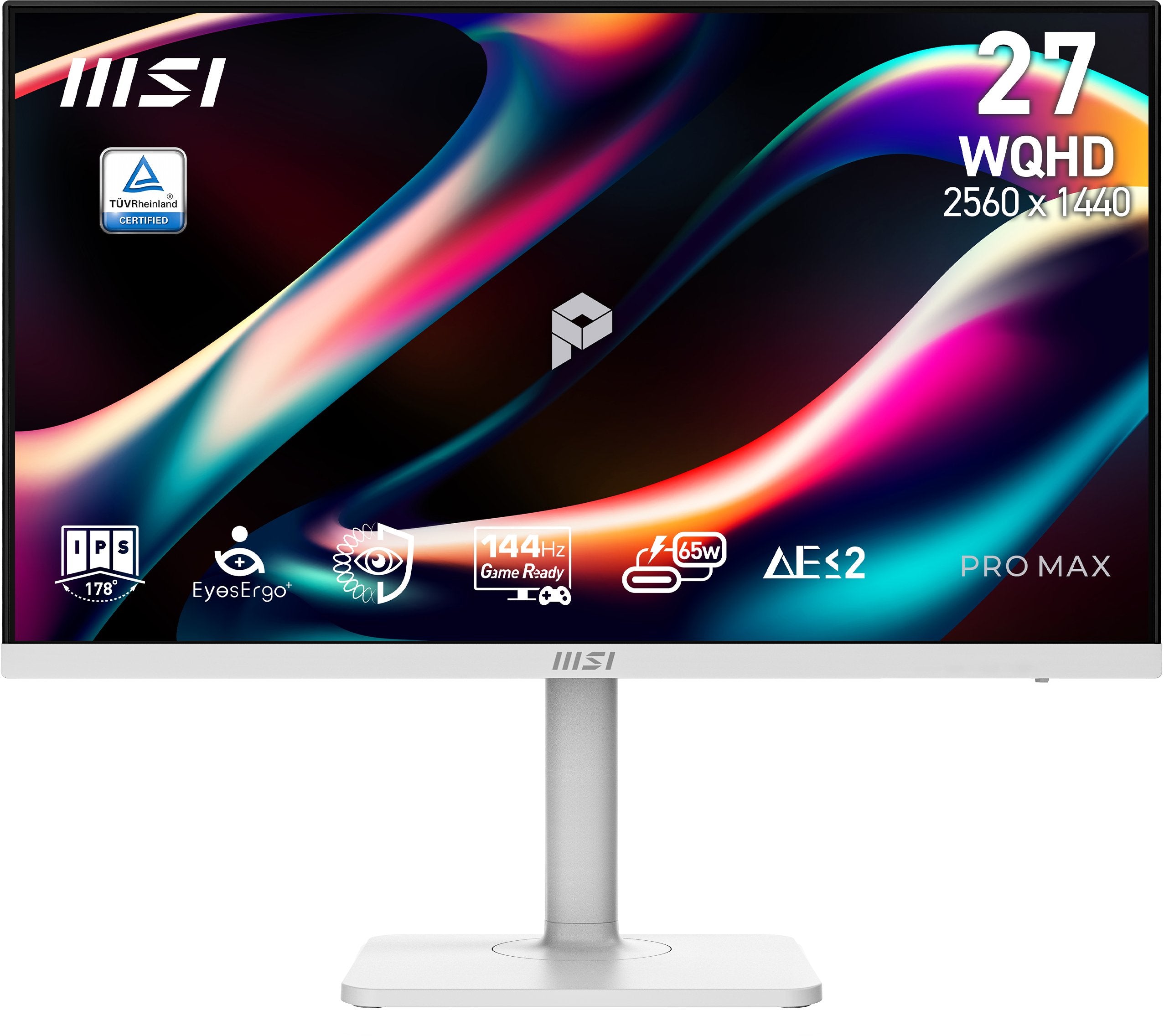 Monitor Pro Max 271qphw E14 27 Cali/Led/Wqhd/Flat/144hz/Bialy