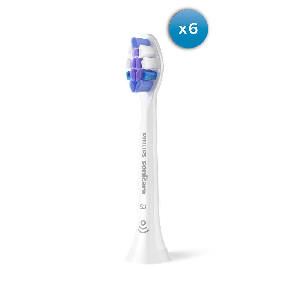 Philips Hx6056 87 Sonicare Sensitive Replacement Brush Heads, 6 Pcs, White