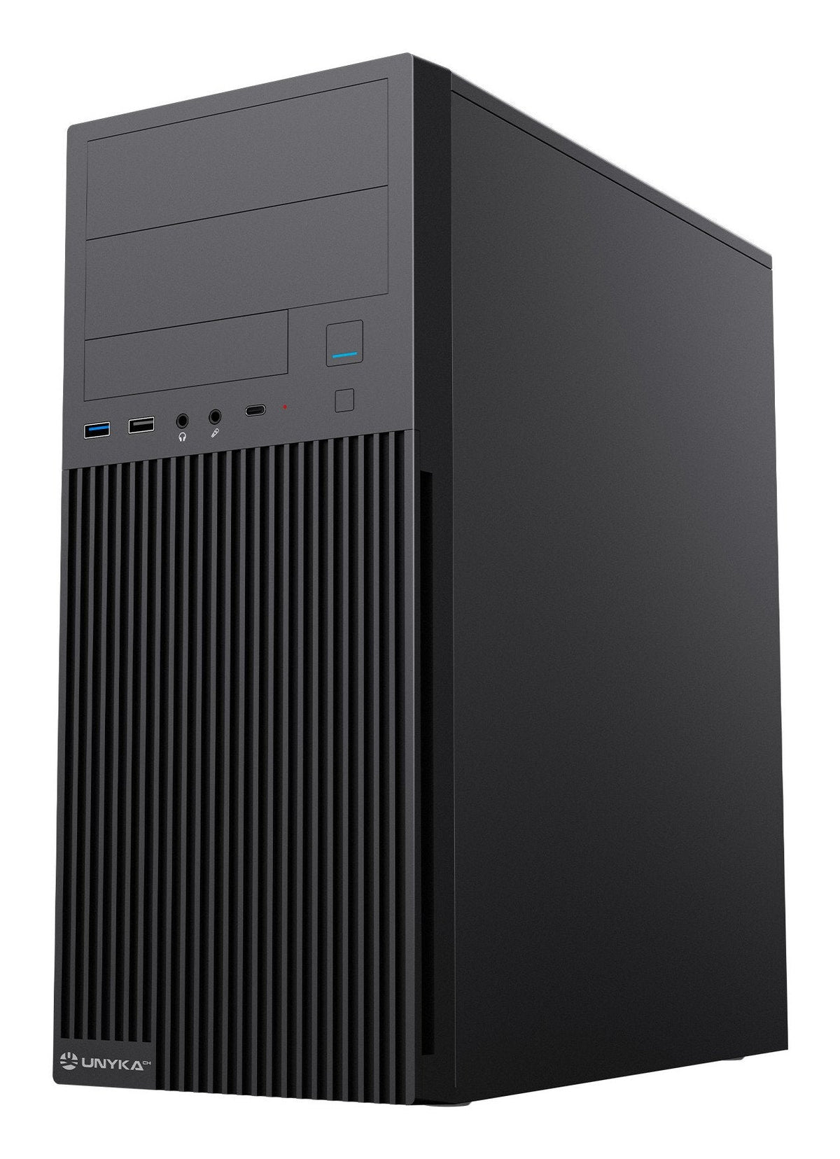 Caja Atx Unykach Aero C360 Cpu Max 145mm Gpu Max 310mm F.A 500w Cristal Templado Negro