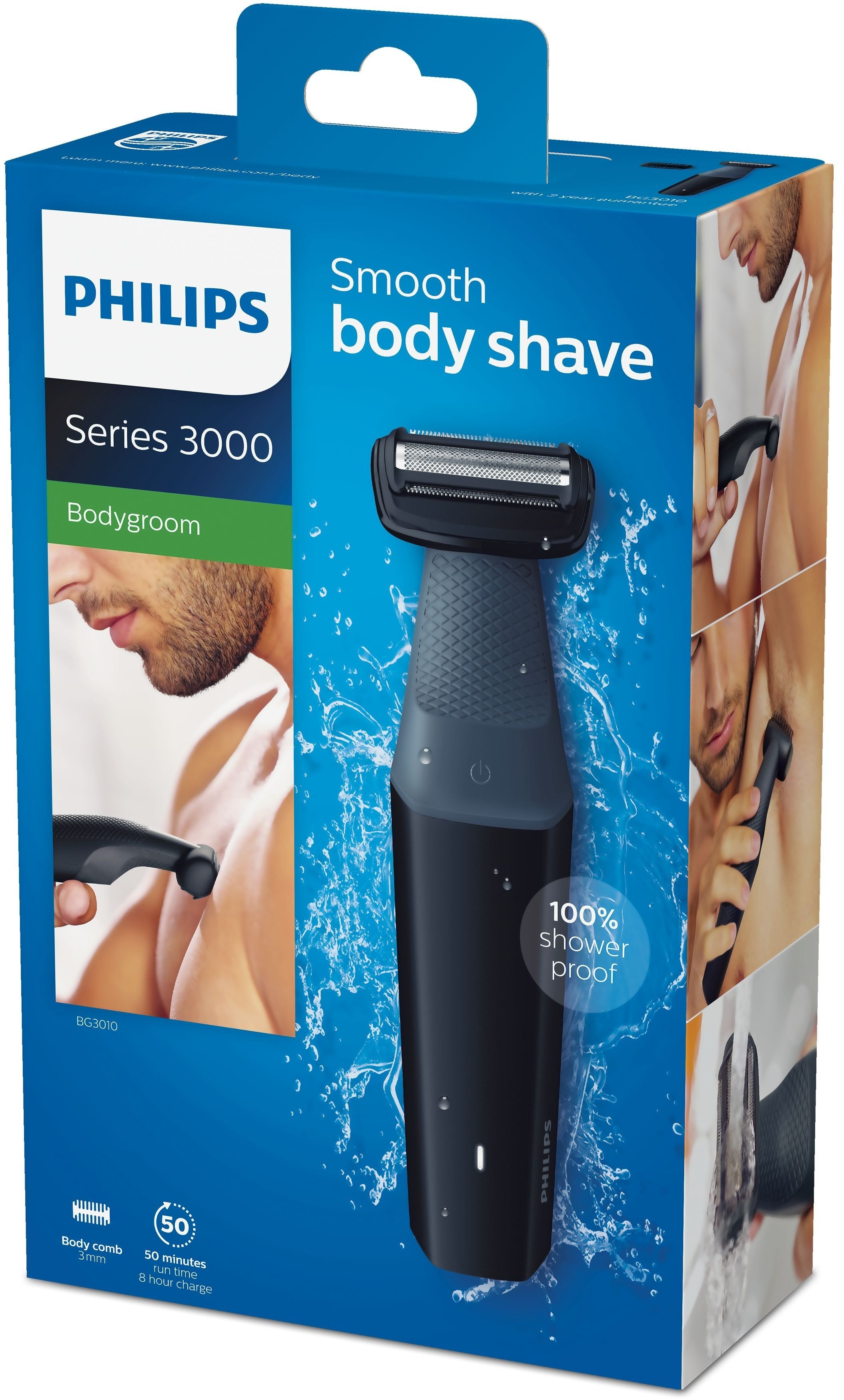 Philips Bodygroom Series 3000 Afeitadora Corporal Suave Con La Piel Y Apta Para La Ducha