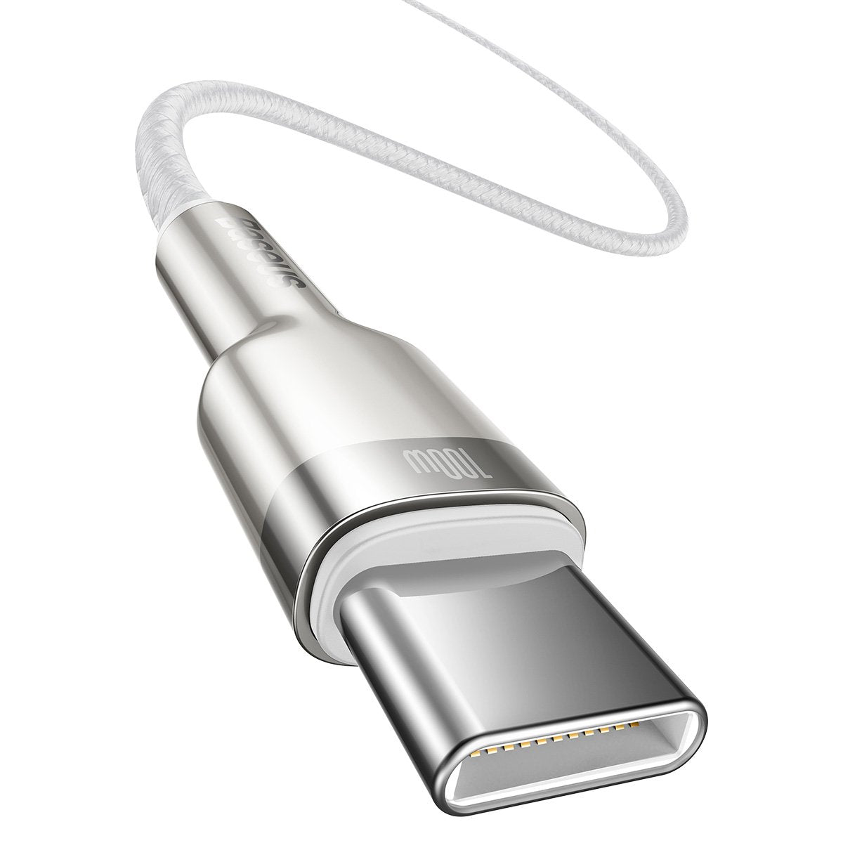 Baseus Type-C - Type-C Cable Cafule Series Metal Fast Charge/Data 100w (20v/5a) 1m White (Catjk-C02)