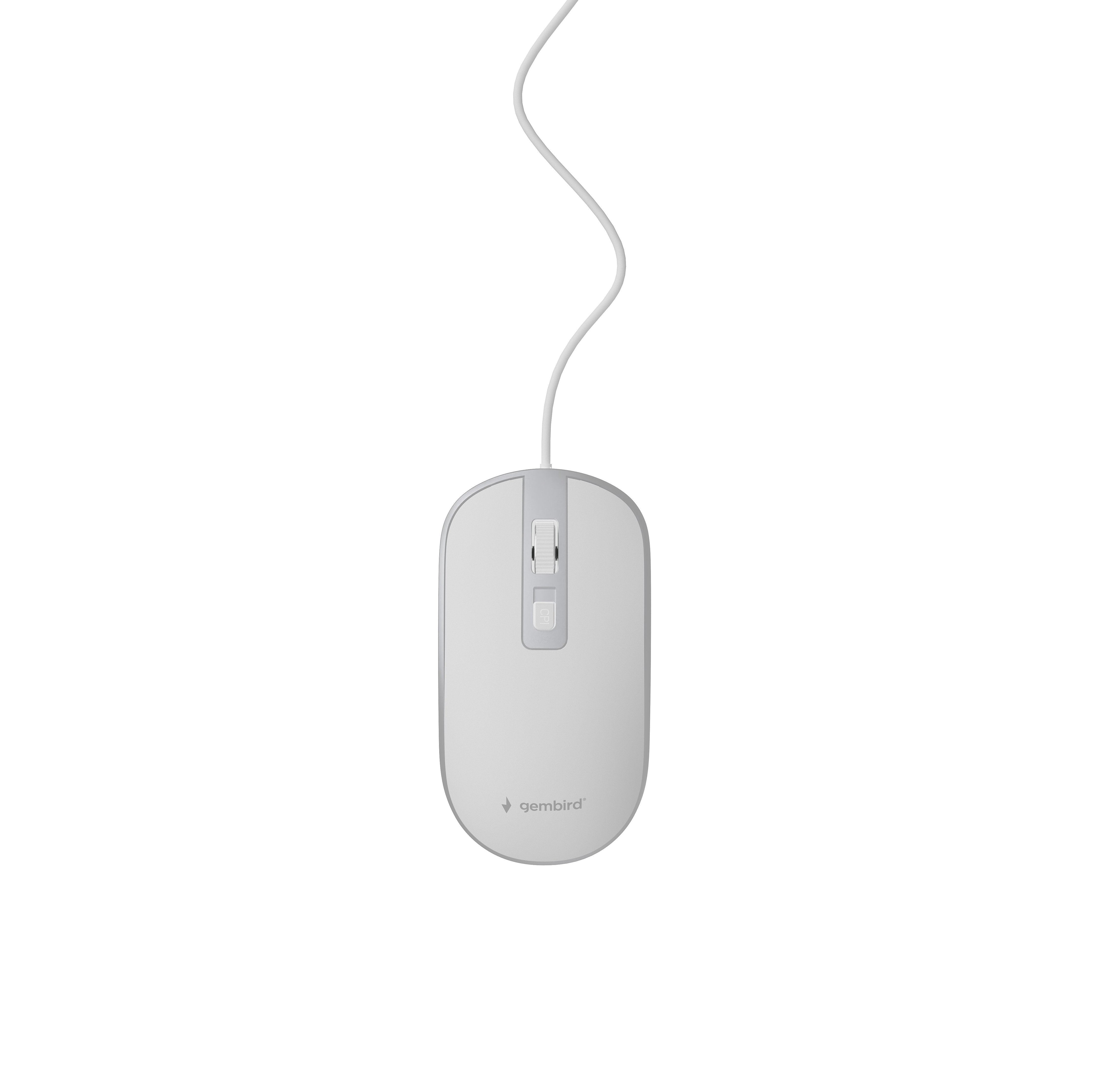 Ratón Óptico 800-1200 Dpi, 4 Botones, Blanco