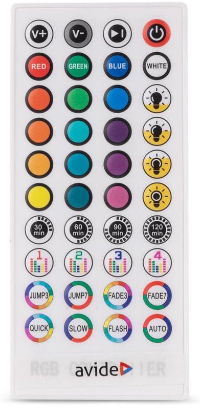 Avide Led Mreifen Blimer 12v 16w Rgb 5m Ir Fernbedienung
