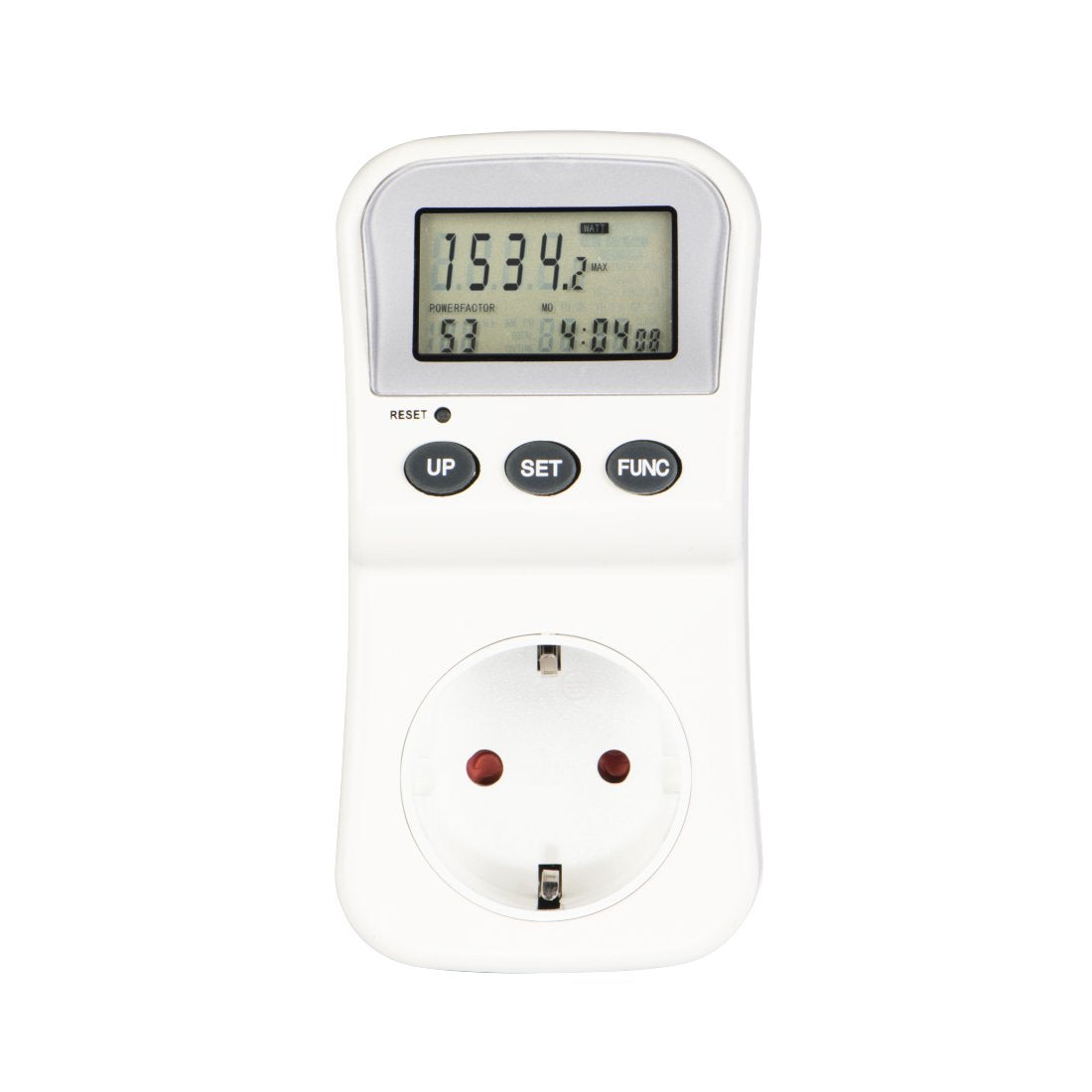 Hama Enchufe Contador Digital De Consumo - Potencia Maxima 3680w - Pantalla Lcd - Blanco