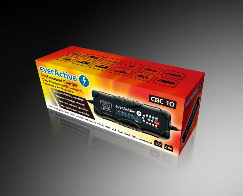EAN 5902020523963 - Everactive CBC-10 Cargador de batería para vehículos 12-24 V Negro imagen 3