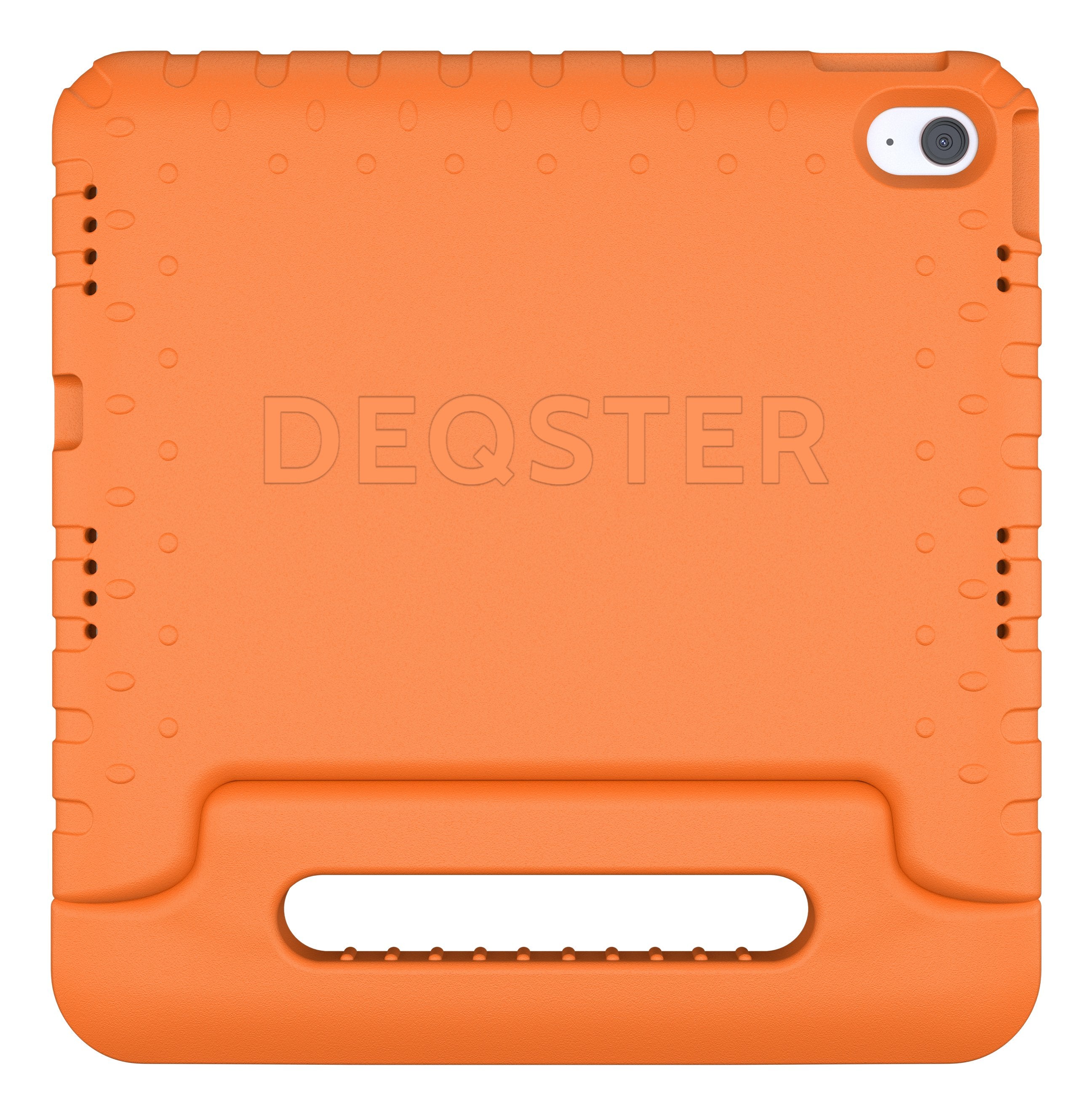 Deqster Kids Case Funda Para Tablet & Cristal Protector F. Ipad 10. 11.Gen Kindersicher & Robust, Integrierte Stylus-Soporte, 9h Display Protección Vidrio, Naranja