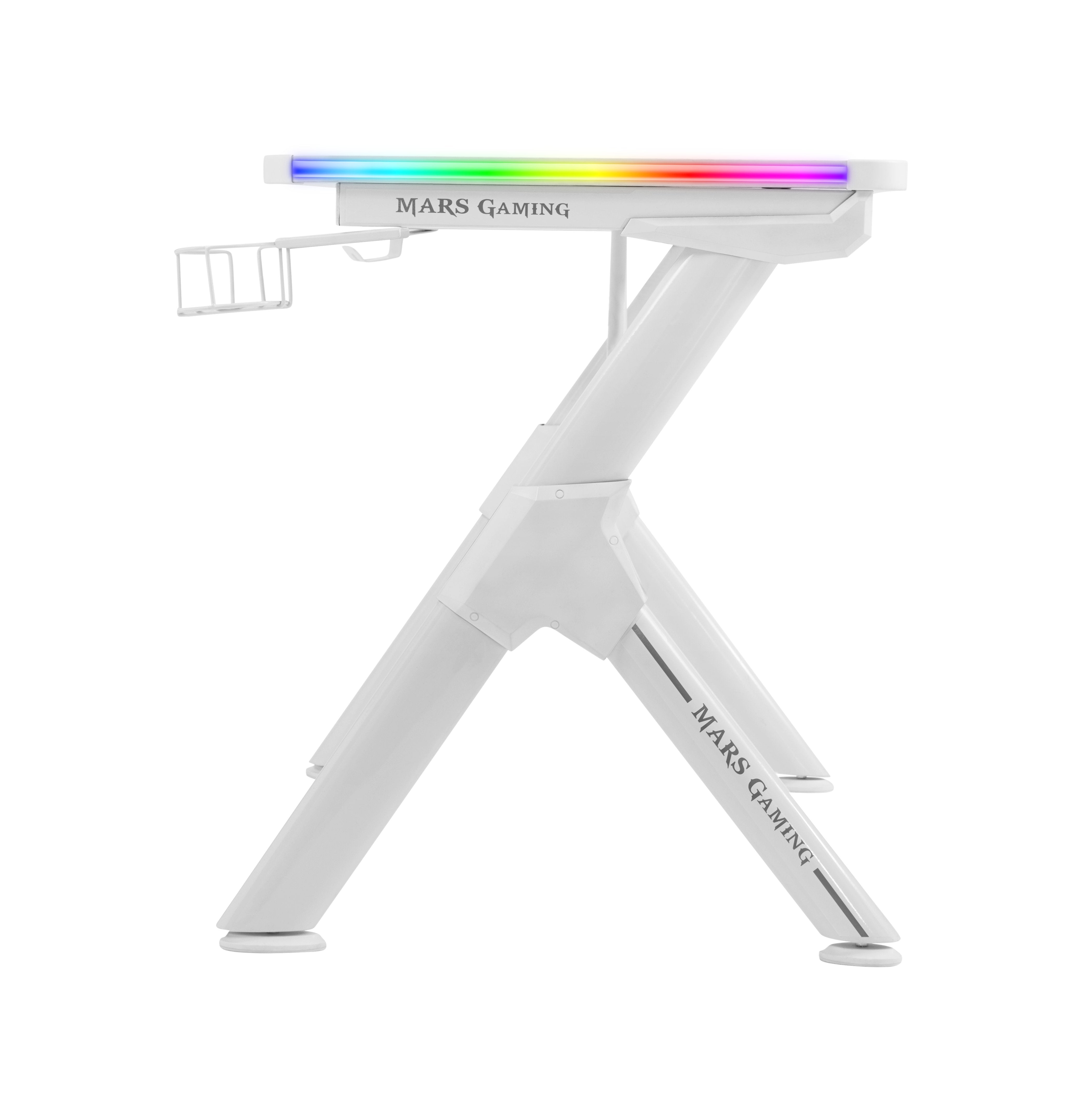 Mesa Gaming Mars Gaming Mgd140rgb 140 X 60 X 75cm Blanca