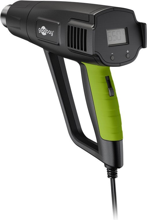 Pistola De Aire Caliente Premium, 1500 W
Con Pantalla Lcd, Dos Intervalos De Temperatura De Ajuste Continuo Y Cuatro Boquillas