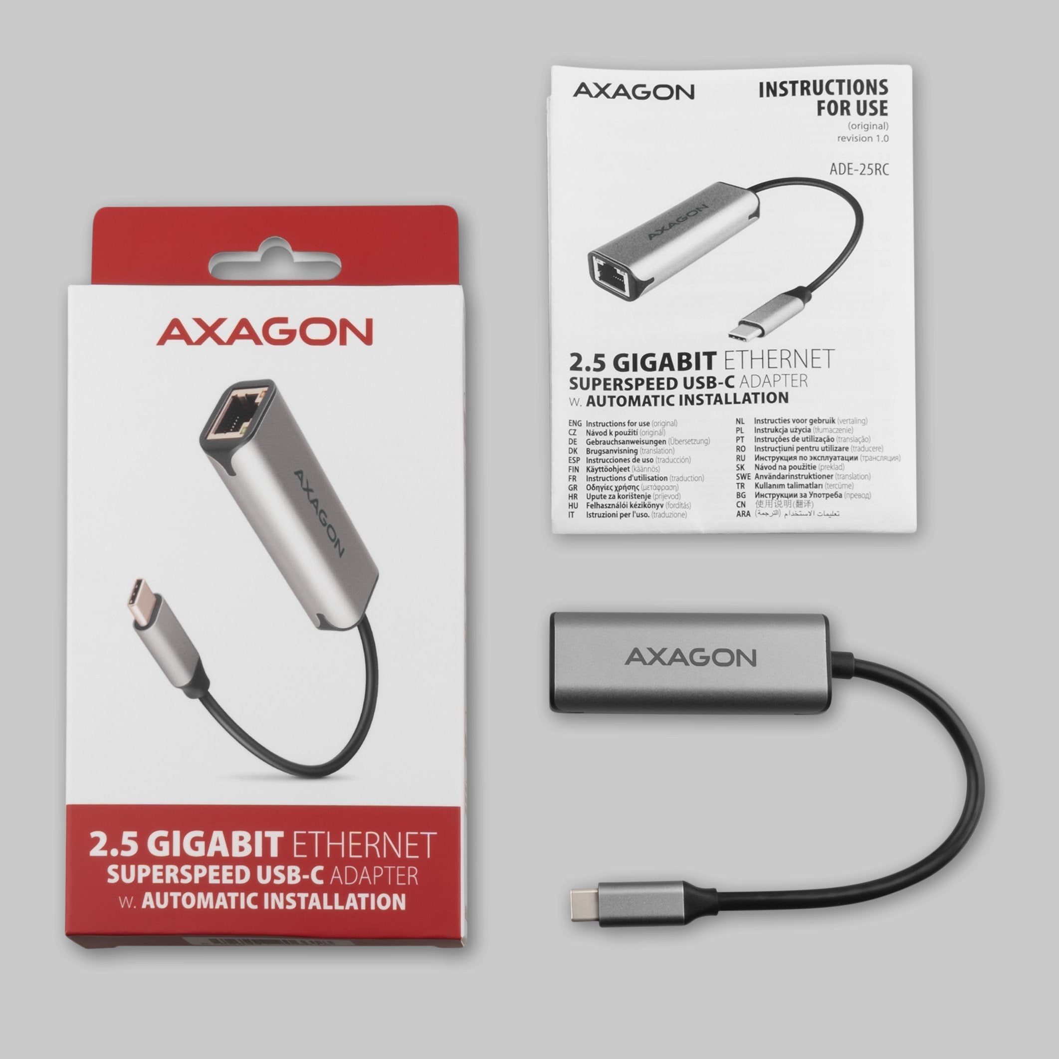 EAN 8595247906618 - Axagon ADE-25RC adaptador y tarjeta de red Ethernet 2500 Mbit/s imagen 10