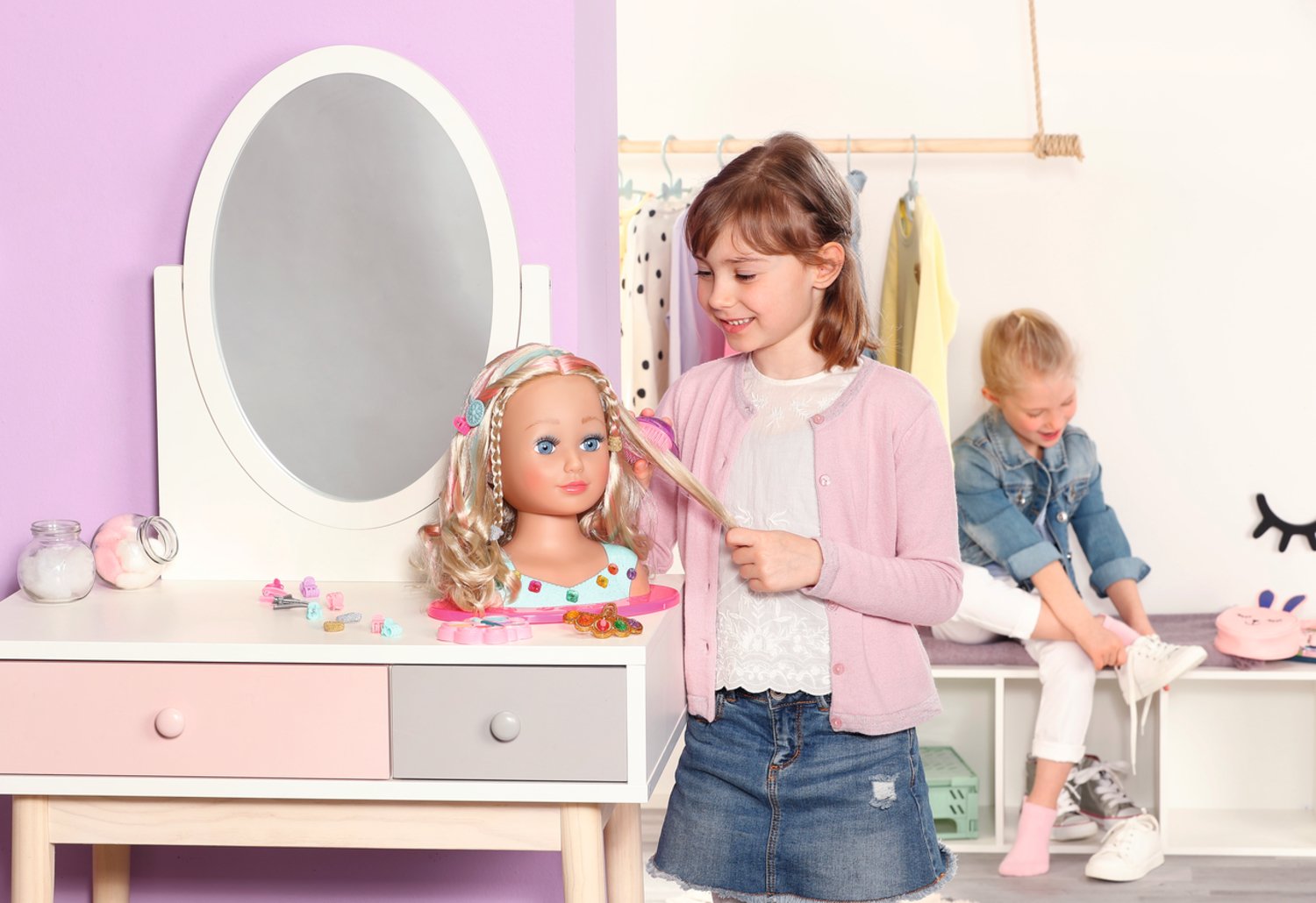 Zapf Creation Baby Born® Sister Styling Head Princess, Cabeza De Maquillaje Y Peluquería 835432
