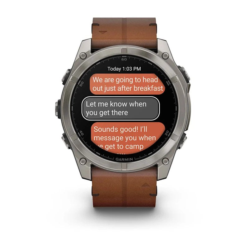 Garmin Fenix 8 3,56 Cm (1.4") Amoled 51 Mm Digital 454 X 454 Pixeles Pantalla Táctil Titanio Wifi Gps (Satélite)