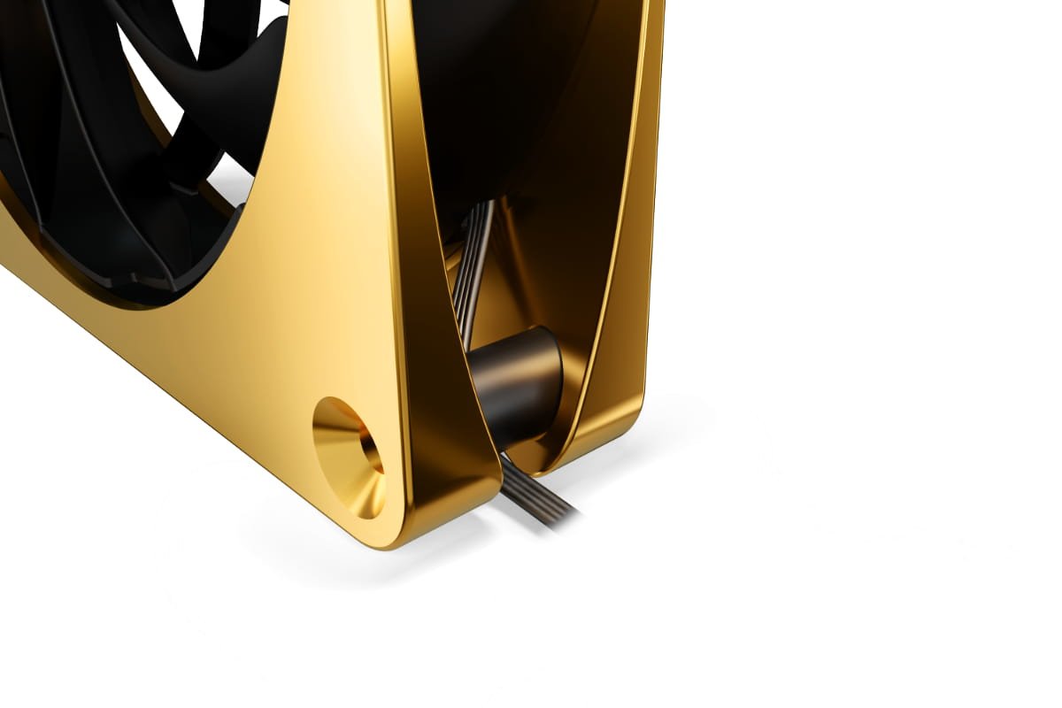 Ventilador  Alphacool Apex Stealth Metal Power 120mm Lüfter 3000rpm Dorado/Negro