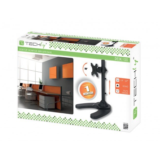 Techly Ica-Lcd 3500 Soporte De Monitor Giratorio Para Lcd De 13-27 Hasta 10kg