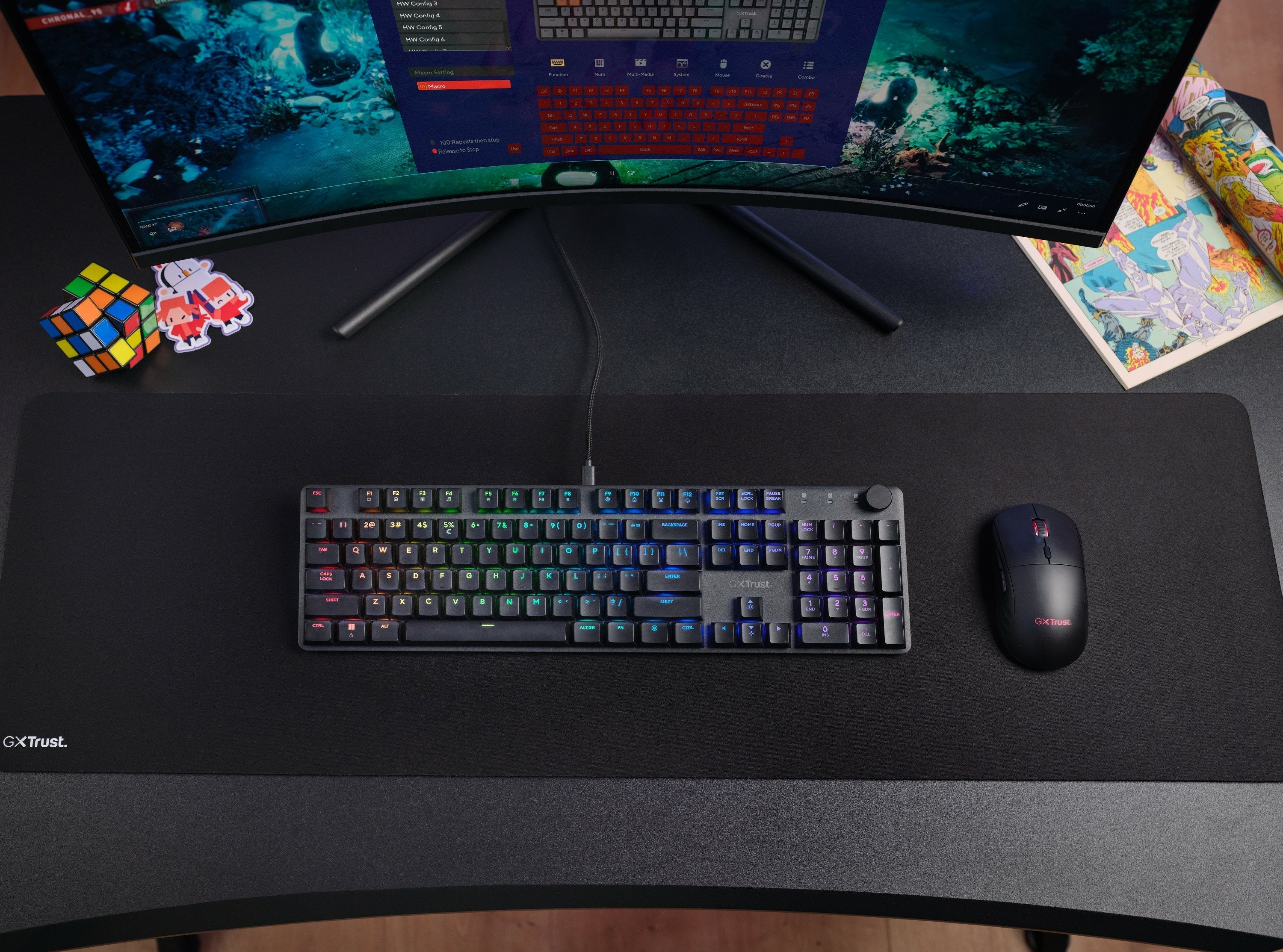 Trust Gxt 866 Torix Teclado Juego Usb Qwerty Internacional De Ee.Uu. Negro