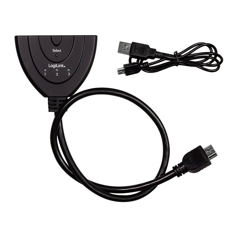 Logilink Switch Hdmi 3 Puertos 1x3 3x1 ,4k 30hz,Cec