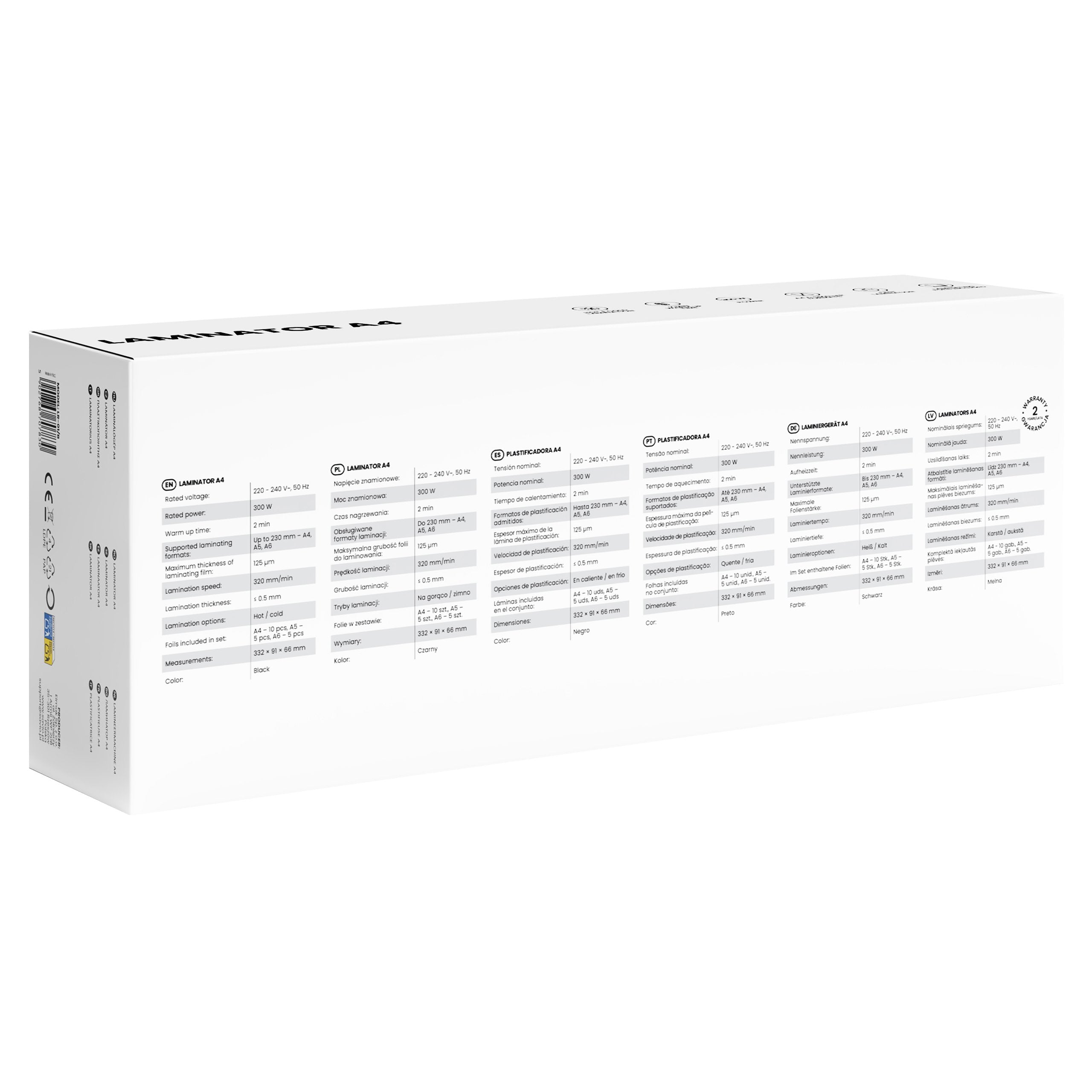 Savio Lr-01/B Laminador Plastificadora En Frío/Caliente 320 Mm/Min Negro