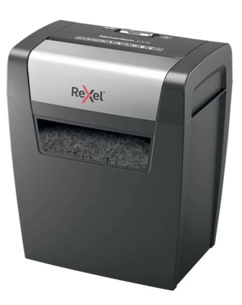 Rexel Destructora Momentun X308 Corte Confeti 5x42mm - Hasta 8 Hojas A La Vez - Negro
