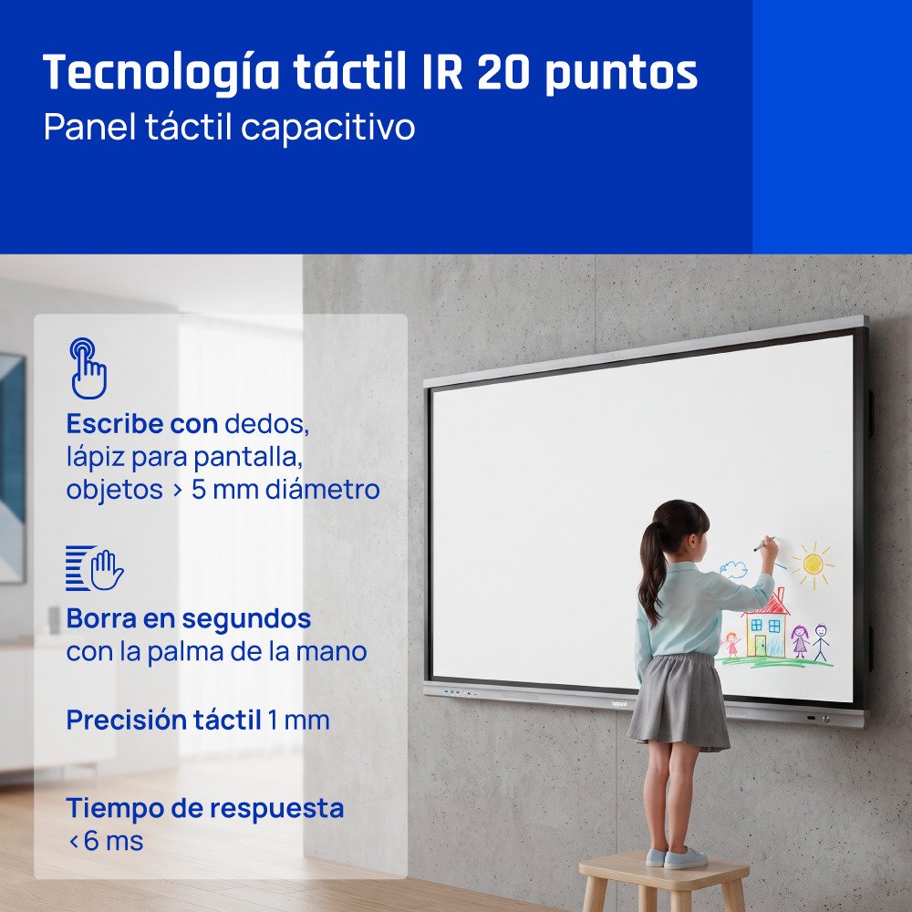 EAN 8435364318805 - iggual Orchid 65" Panel plano interactivo 165,1 cm (65") LED Wifi 400 cd / m² 4K Ultra HD Negro Pantalla  imagen 4