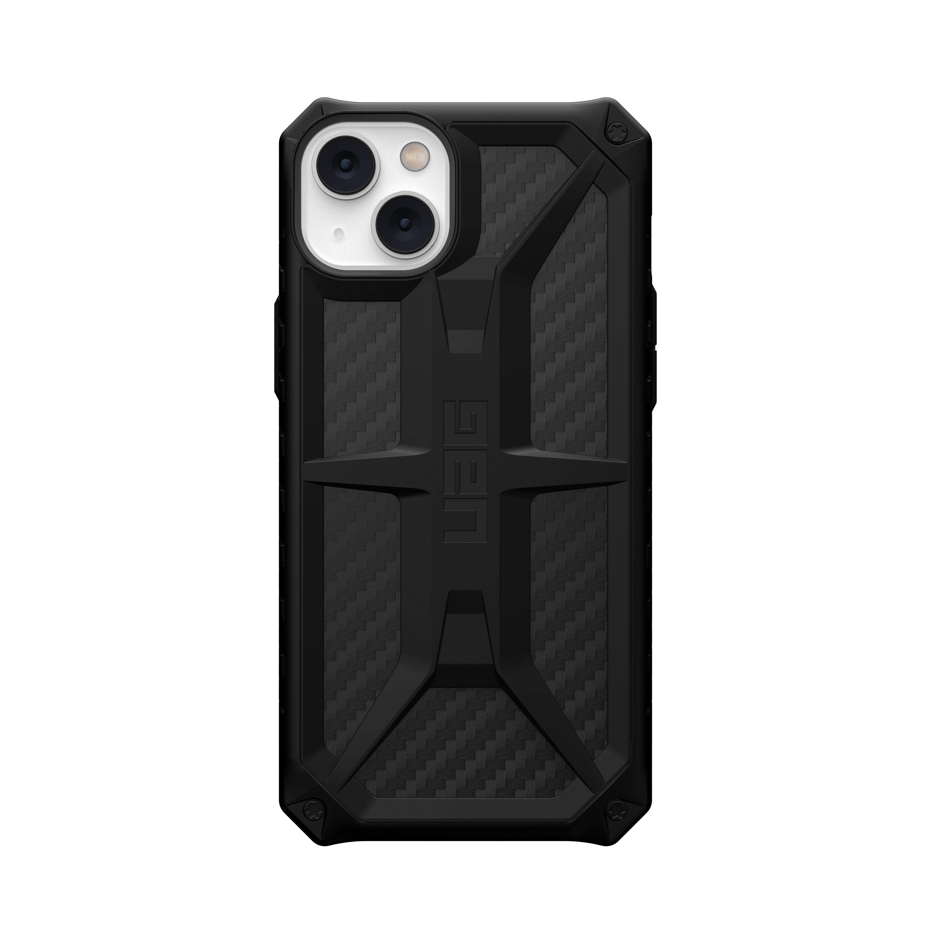 Uag Rugged Case For Iphone 14 Plus [6.7-In] Monarch Carbon Fiber Carcasa Trasera Para Telfono Mvil Resistente Policarbonato, Caucho, Piel De Grano Superior, Aleacin De Metal, Poliuretano Termoplstico (Tpu) Fibra De Carbono 6.7" Para Appl