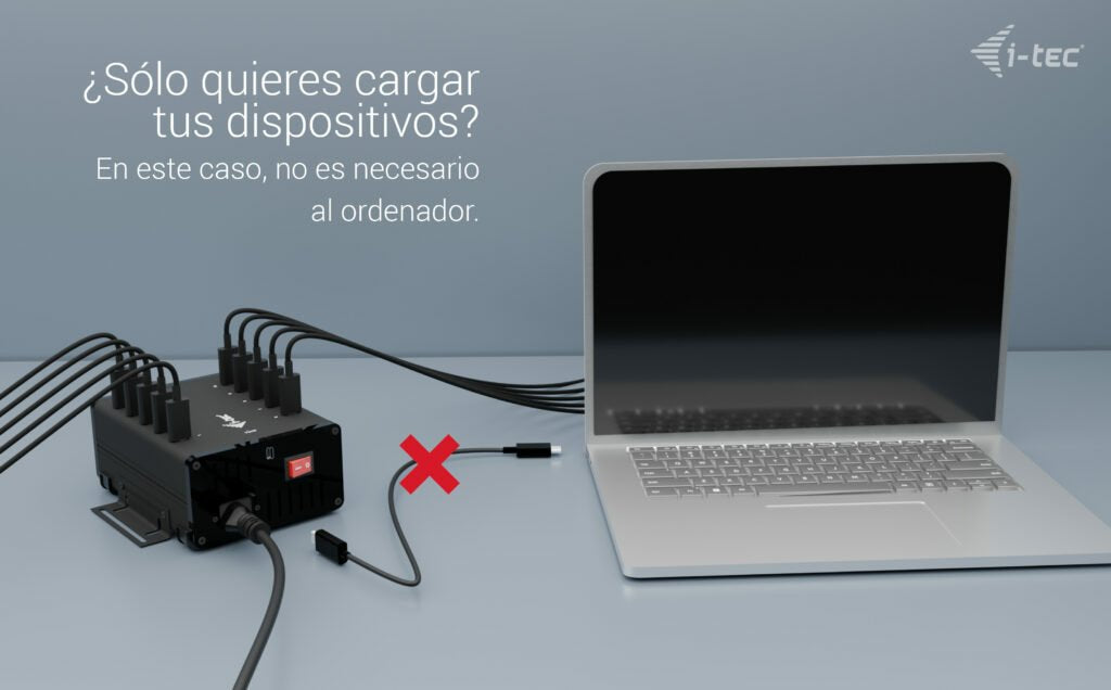 I-Tec Usb-C Usb-A Metal Charging+Data Hub 15w Per Port 10x Usb-C Integrated Power Adapter 180w