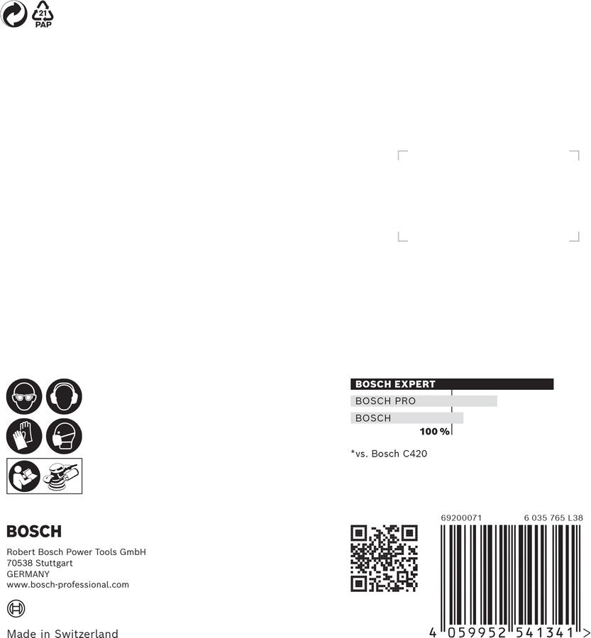 Hoja De Lija Bosch Professional Expert C470, Ø 125 Mm, K40 5 Piezas, Para Lijadoras Excéntricas 2608900803