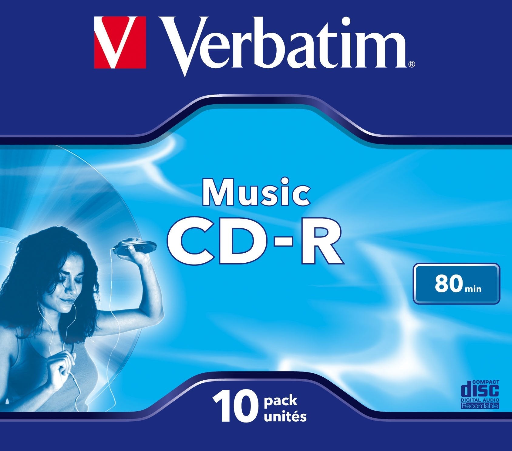 Verbatim Cd-R Audio 700mb 12x Jewel Case 10  80 Minutos