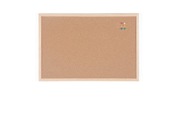 Bi-Office Mc030012010 Tablón De Anuncio Tablón De Anuncios Fijo Pino Corcho, Madera