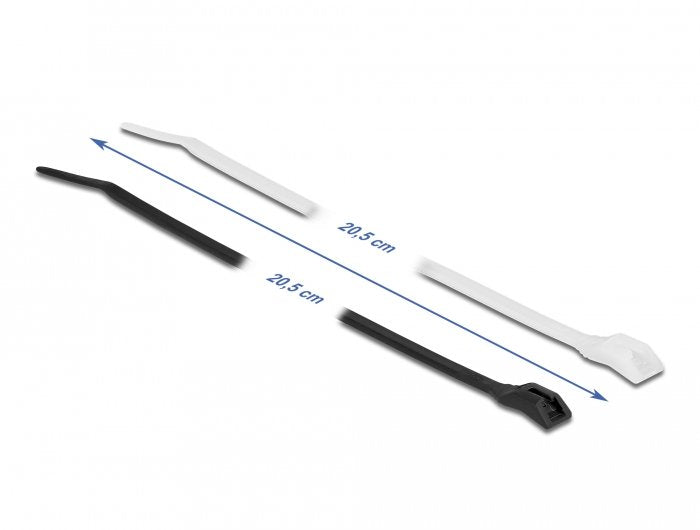 Delock Cablebinder Mit Flachem Kopf L 205 X B 2,5 Mm 100 Stück