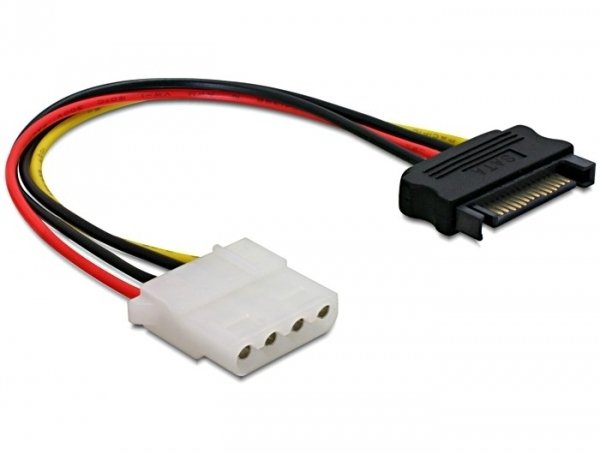 EAN 4043619601158 - DeLOCK Power SATA/Molex Cable Negro, Rojo 0,12 m imagen 1