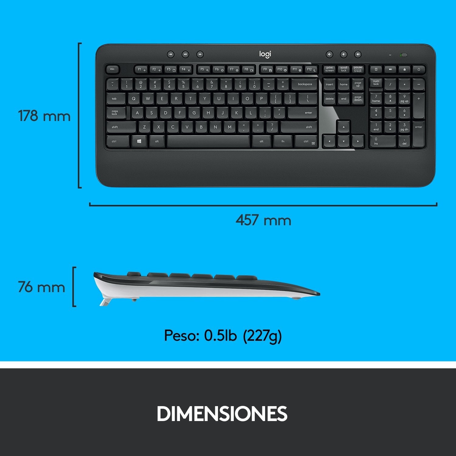Teclado Español + Raton Logitech Mk540 Advanced 920-008680  ·