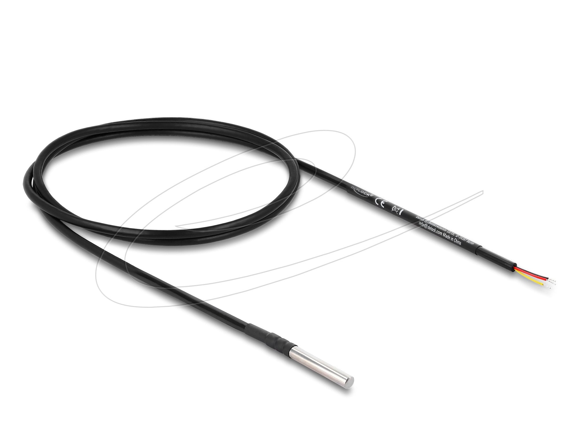 Delock Temperaturfühler-Cable Mit 3 X Offene Cableenden Ds18b20 1 M