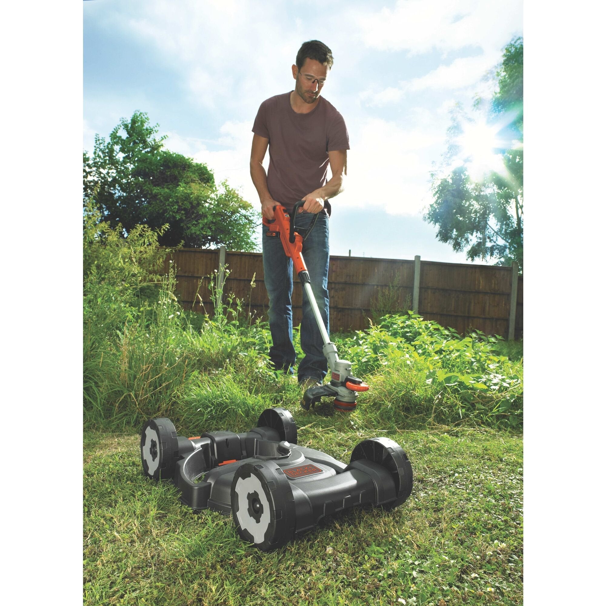 Desbrozadora/Bordeadora Black+Decker Stc1820cm-Qw  Batería Negro, Naranja, Plata, Cortabordes Naranja/Negro, 1,6 Mm, 9 M, 7400 Rpm, Negro, Naranja, Plata, Batería, 18 V