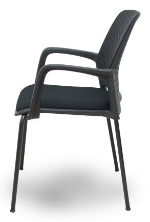 Piqueras Y Crespo Forol Pack 4 Sillas Opti519 Respaldo Malla Negra Asiento Tela Negra