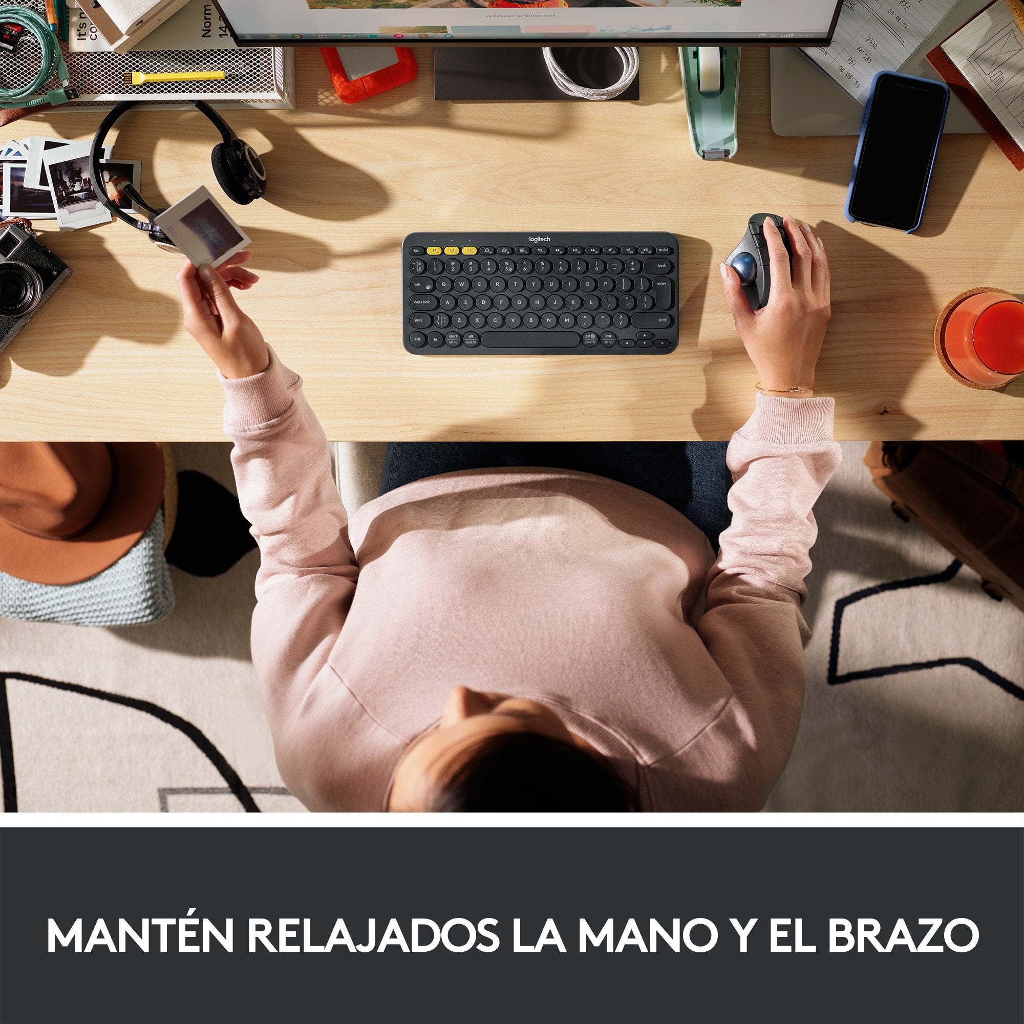 EAN 5099206092273 - Logitech 910-005872 ratón Oficina mano derecha RF Wireless + Bluetooth Trackball 2000 DPI imagen 17