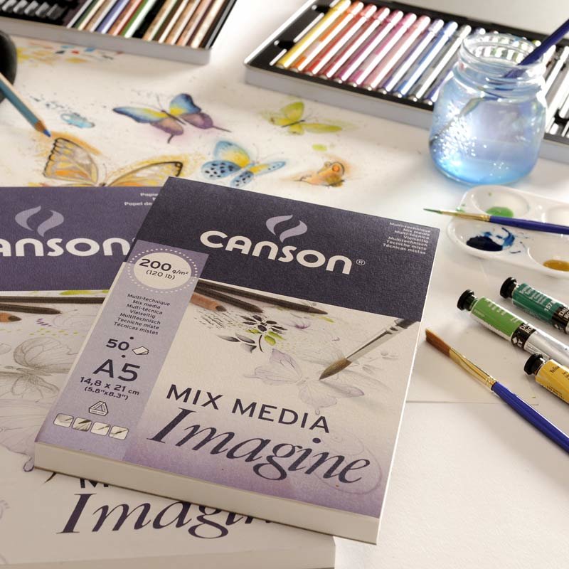 Canson Bloc Dibujo Imagine 50 Hojas Fino 200 Gr. 29,7x42cm -5u-