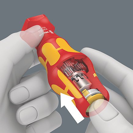 Wera Kraftform Kompakt Turbo I 1 Buscador De Herramientas, 16 Piezas, Llave De Vaso Rojo/Amarillo, 16 Piezas 5006640001