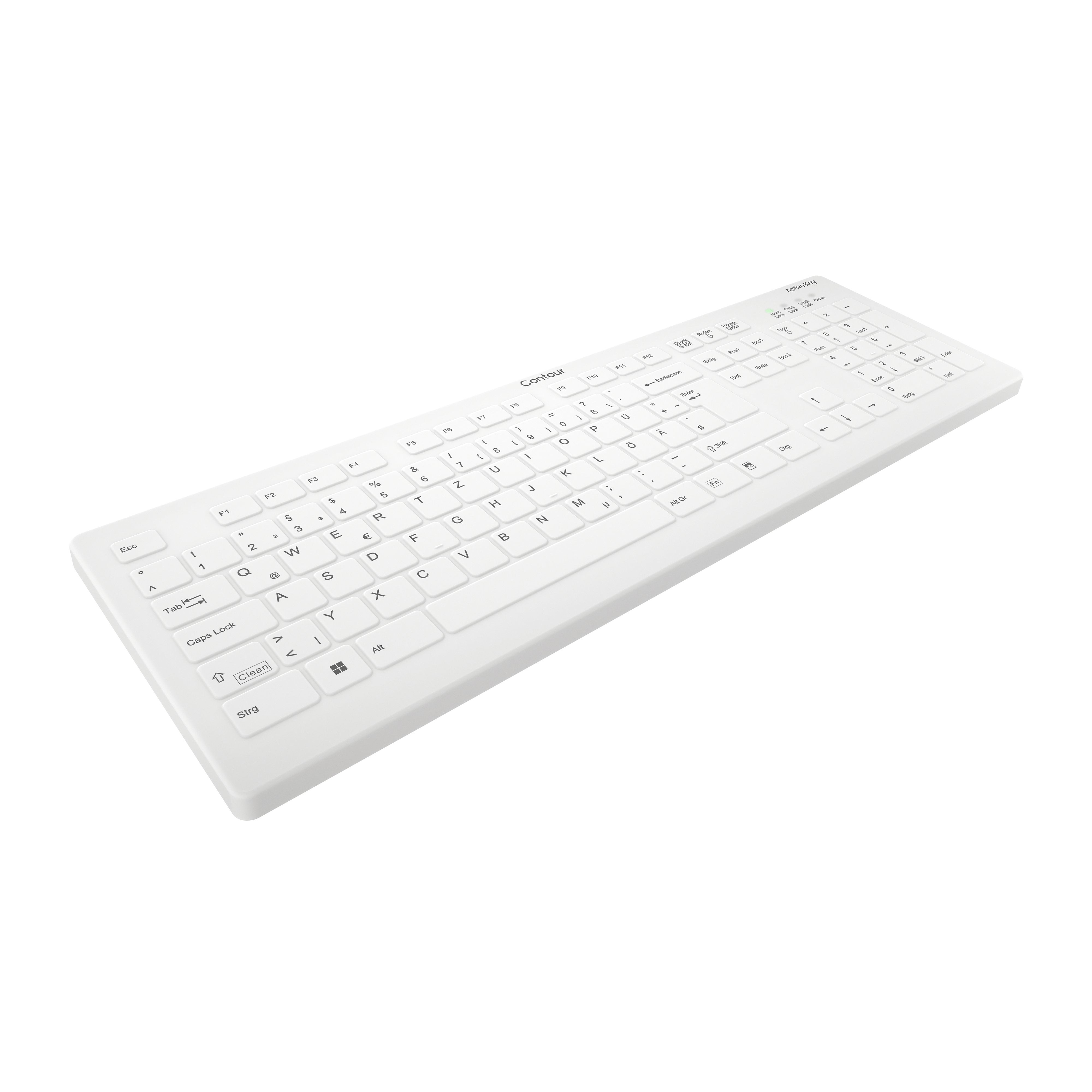 EAN 7061117288593 - Contour Design Active Key AK-C8112 teclado Médico RF inalámbrico QWERTZ Alemán Blanco imagen 2