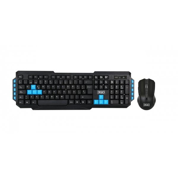 Teclado Español + Raton Inalambrico 3go 10 Teclas Multimedia 2.4ghz Combodrilew2