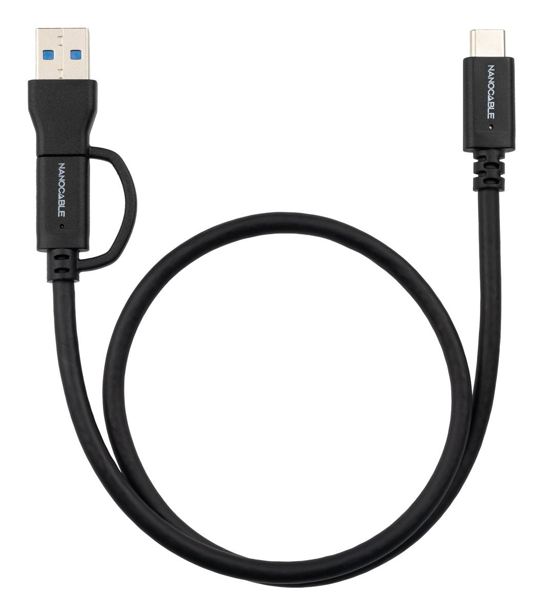 Cable Usb-C+Usb-A/M-Usb-C/M 3.2 Gen2  60w 4k 1 M