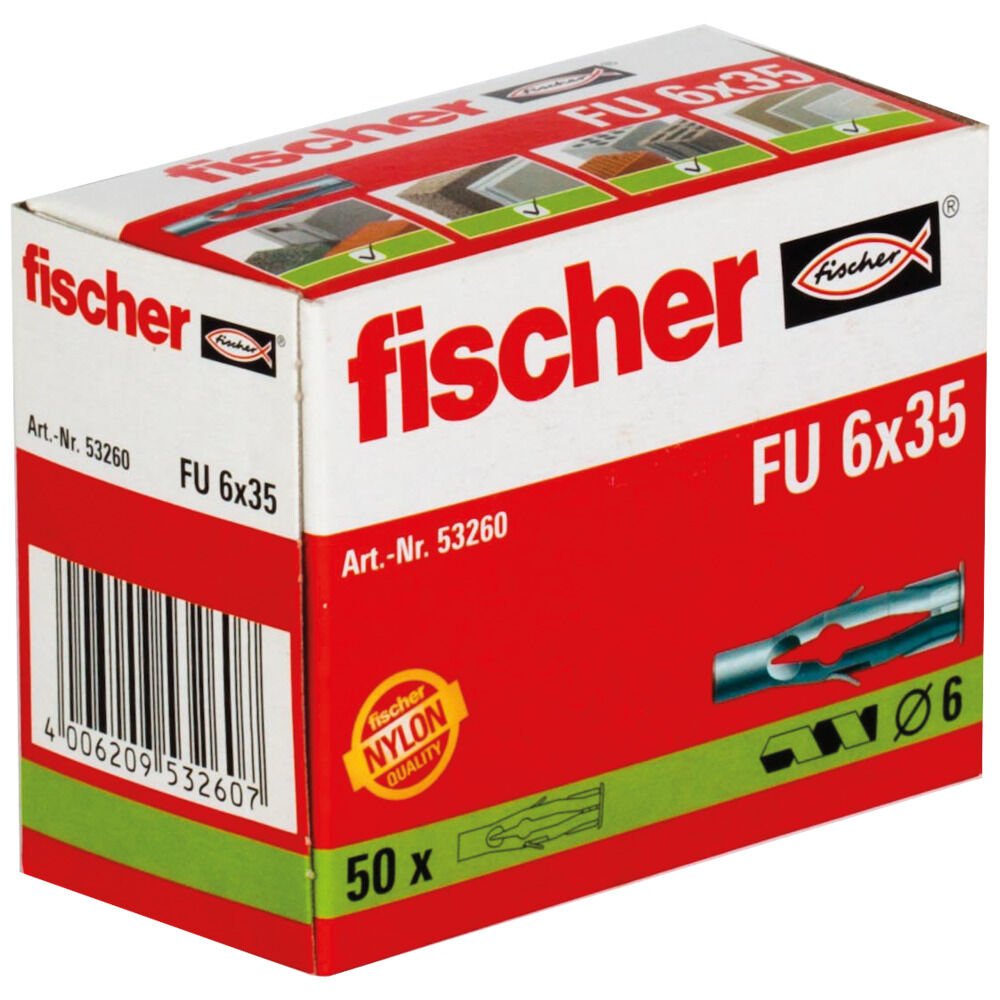 Fischer Universaldübel Fu 6x35 053260 Ohne Schraube