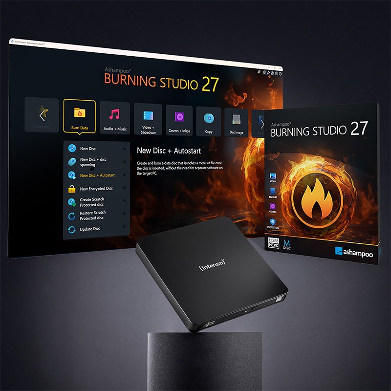 Intenso External Disc Drive Cd Dvd Brenner Eod 400d