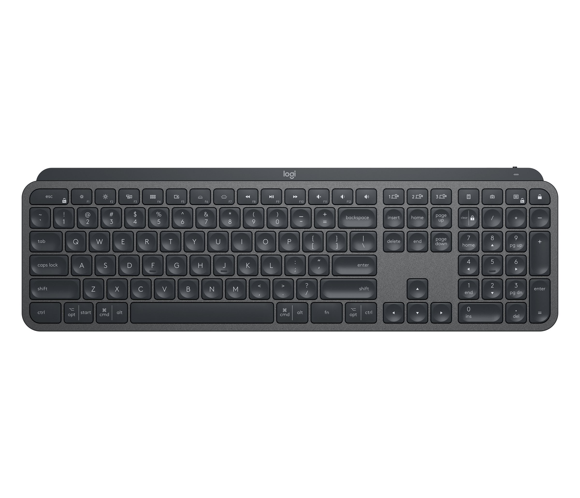EAN 5099206101869 - Logitech MX Keys teclado Oficina RF Wireless + Bluetooth Portugués Grafito imagen 1