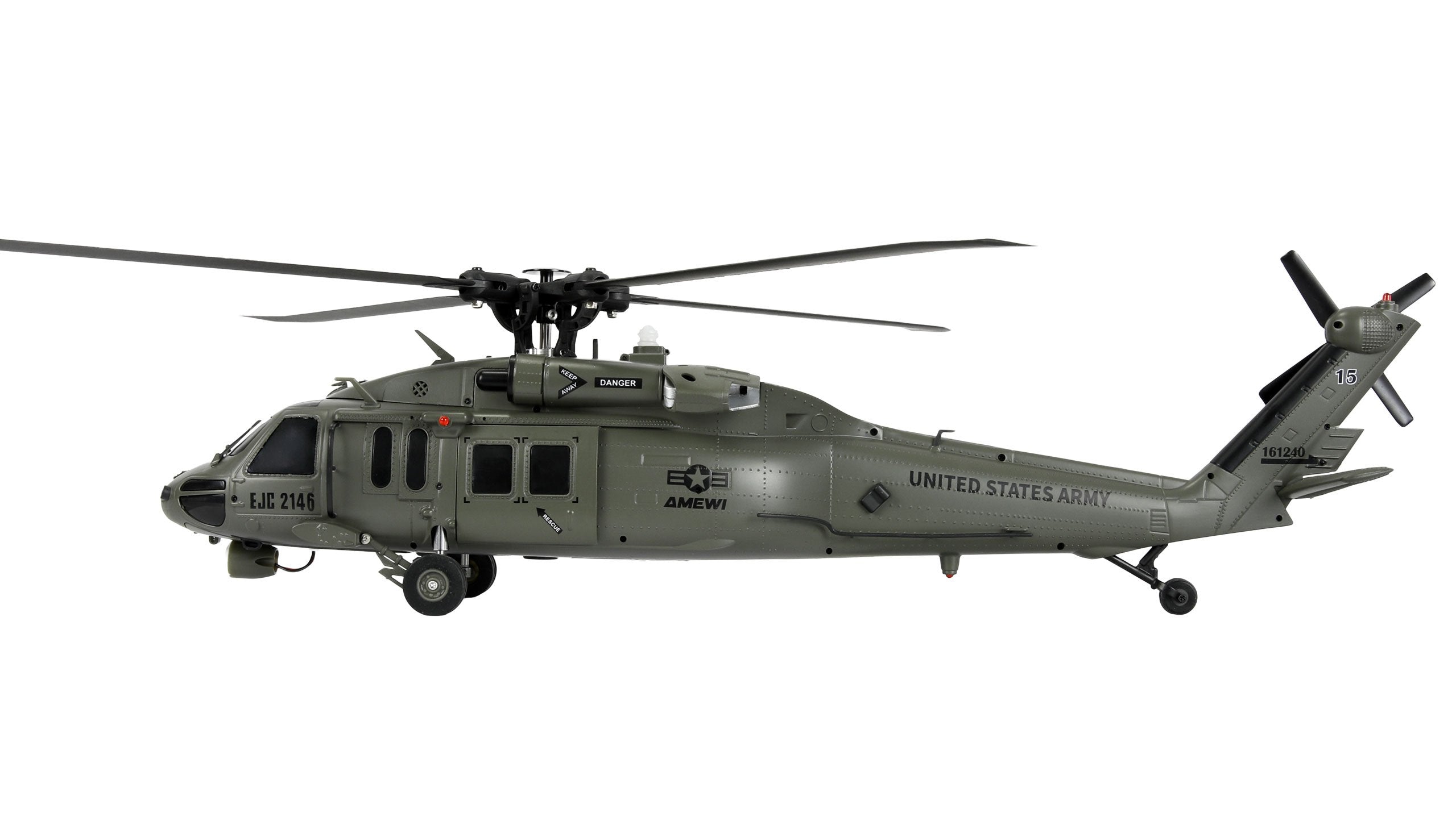 Amewi Uh60 Negro Hawk Marine Cp Helikopter 6g 3d Rtf 16+